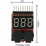 Lipo Battery Low Voltage Alarm 1S-8S Buzzer For RC Lipo Battery