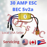 30 AMP ESC 3s XT60 Deans XT30 w/BEC 5v2a
