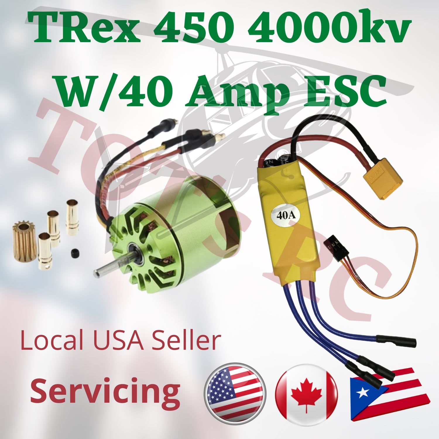F2835 3700 - 4000KV Motor With 40Amp ESC For ALIGN TREX