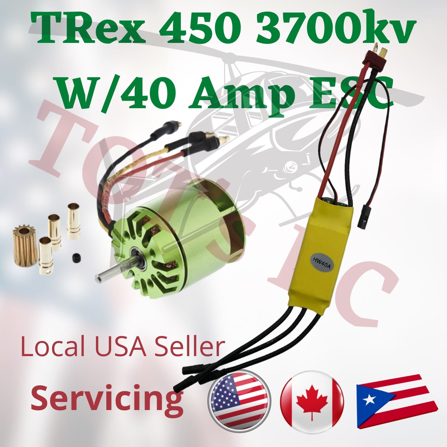 F2835 3700 - 4000KV Motor With 40Amp ESC For ALIGN TREX