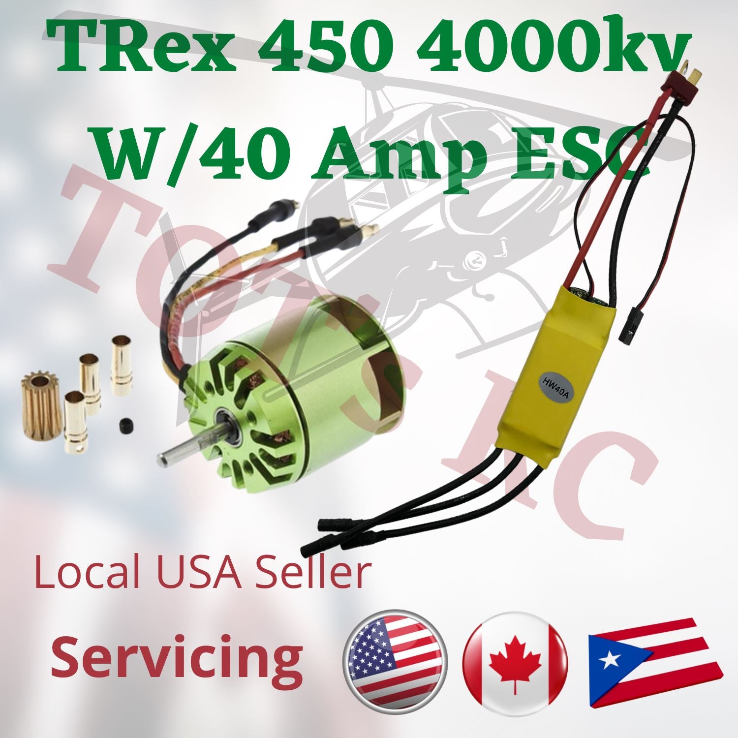 F2835 3700 - 4000KV Motor With 40Amp ESC For ALIGN TREX /Clone T