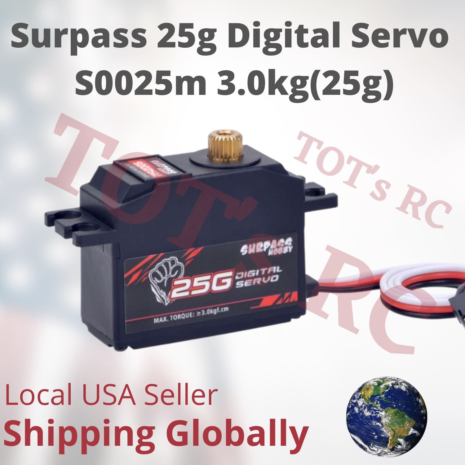 SURPASS HOBBY S0025M 25g Metal servo TREX 500 1/12 RC Car/Airplane