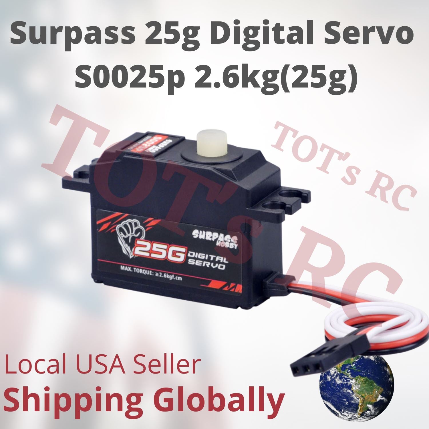 SURPASS HOBBY S0025M 25g Metal servo TREX 500 1/12 RC Car/Airplane