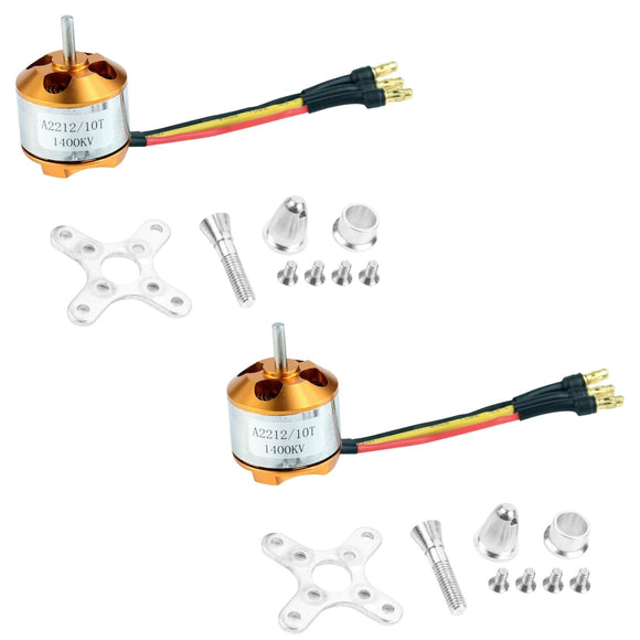 2x A2212 1400KV 10T Brushless Motor For RC Airplane Drone