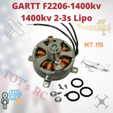 GARTT F2206 1400kv Brushless Outrunner Motor MT-115 Airplane/Foamie/Drone