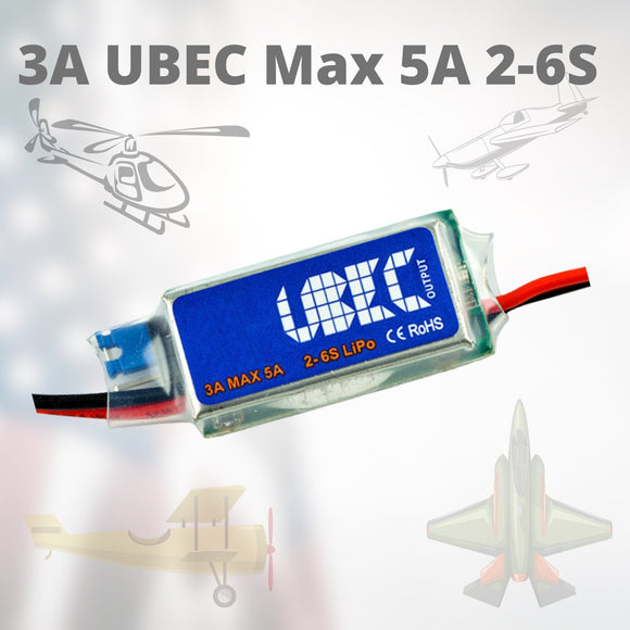 Hobbywing 3A UBEC 5A Max 5-9v w/ RF Noise Reduction RC Output BEC