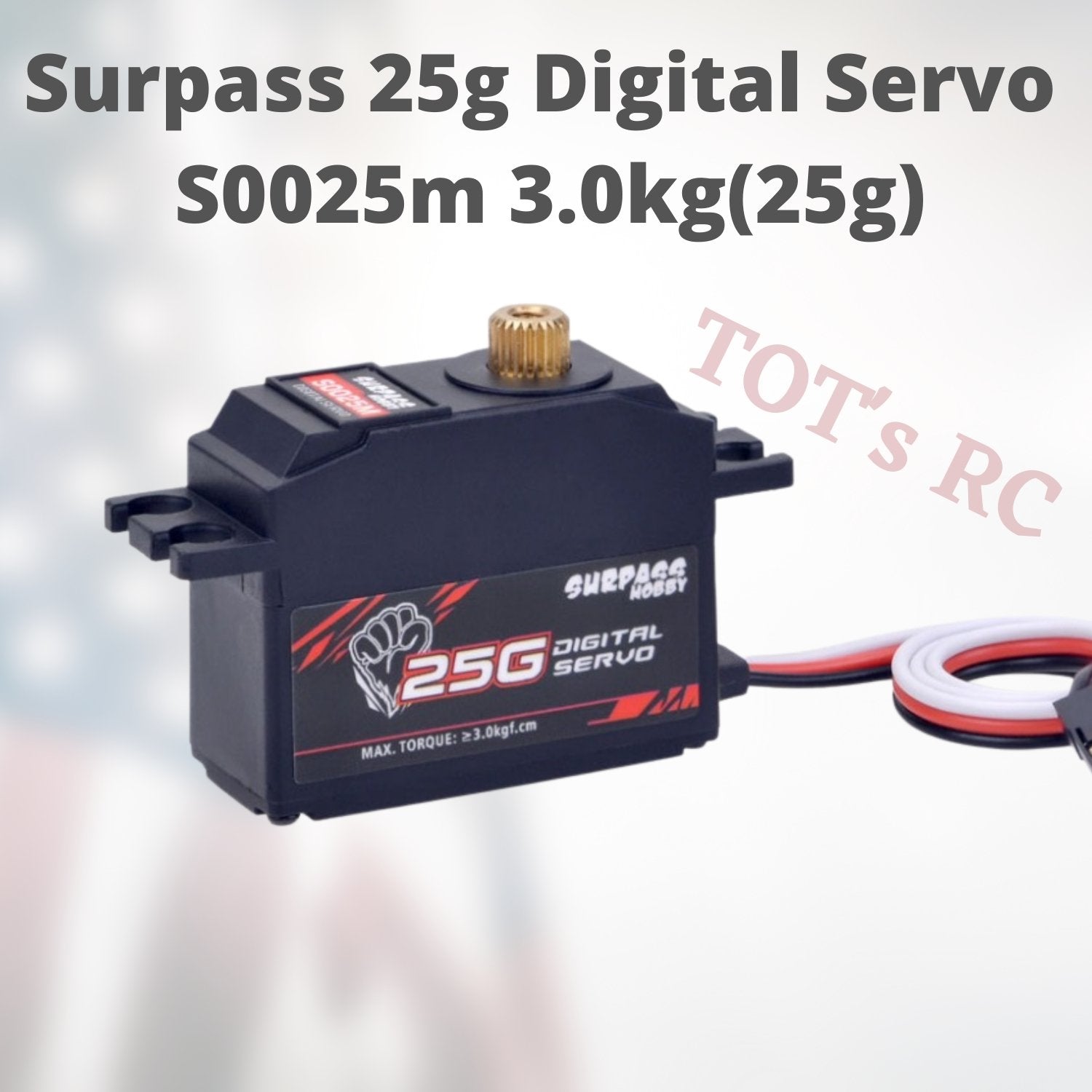 SURPASS HOBBY S0025M 25g Metal servo TREX 500 1/12 RC Car/Airplane