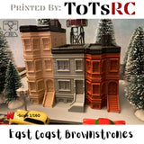 N Scale 1:160 3D Printed Building - East Coast Brownstones PLA