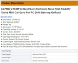 AGFRC GY04M Version 3.5 Drift/Racing Gyro for RC Cars