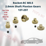 Surpass Hobby Rocket RC Pinion Gear M0.5 13T-25T 2.0MM Shaft For 1410 1525 motor